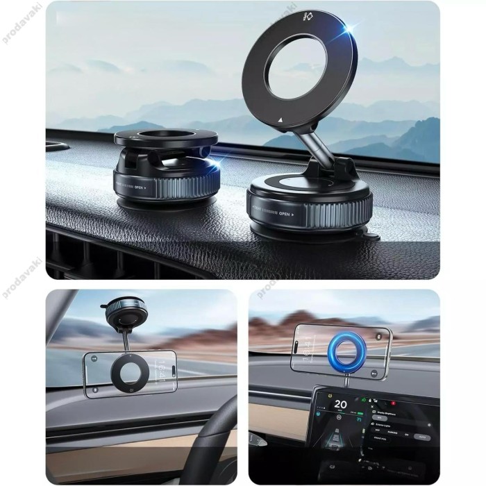 Автомобільний тримач CH K007 MagSafe Black